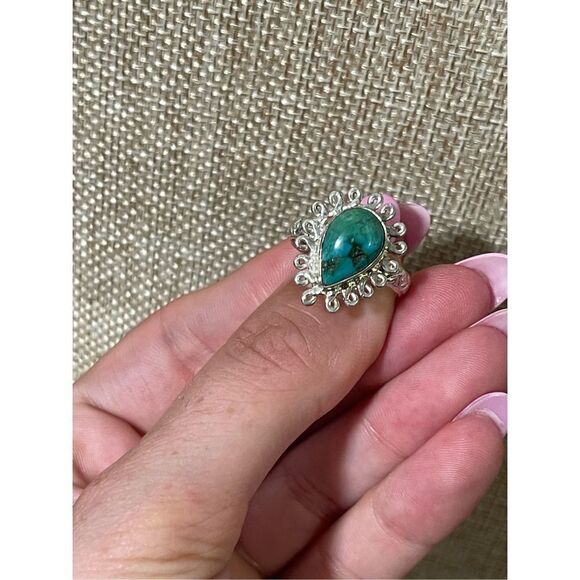 Turquoise Gemstone Ring Size 7 - Picture 3 of 6